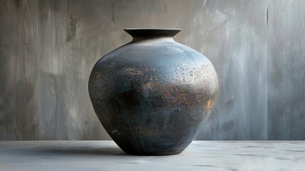 Wall Mural - Ancient Ceramic Vase with Rustic Texture