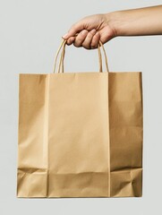 Person with brown paper bag