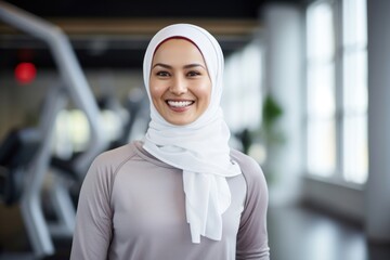 Poster - Muslim woman smiling smile scarf.