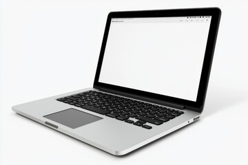 laptop mockup on isolated white background created with generative ai