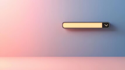 Minimalist search bar interface on a gradient background, ideal for tech, web design, or user interface themes.