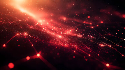 Wall Mural - Abstract Red Light Trails Background - Abstract Background