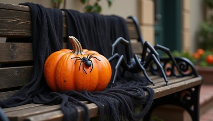 Wall Mural -  Autumns Greeting  A Spooky Pumpkins Tale