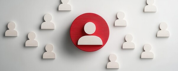 target audience map, with digital icons representing different consumer groups, 3d illustration