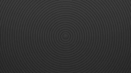 Aufkleber - Top view on circular blinds oscillation with color waves. Minimal clean corporate background. 3D rings wavy loop motion. Abstract 3d animation render