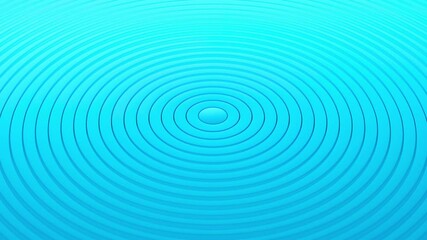 Aufkleber - Circular blinds oscillation with color waves with shallow DOF. Minimal clean corporate background. 3D rings wavy loop motion. Abstract 3d animation render