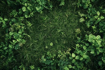 Wall Mural - top down view of ground grass, fullscreen, top down.