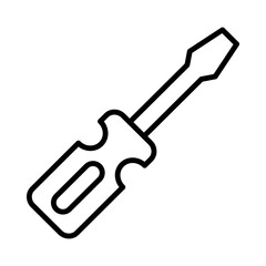 Canvas Print - Screwdriver line icon