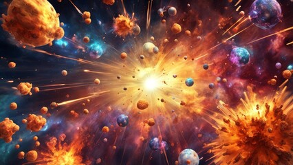 Wall Mural - Space explosion, illustration