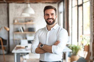 Sticker - Confident professional in modern office