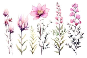 Wall Mural - Flower wildflower blossom drawing.