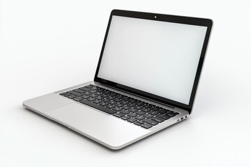laptop mockup on isolated white background created with generative ai