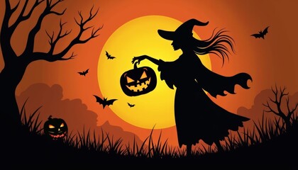 Wall Mural -  Witching Hour  A Halloween Fantasy