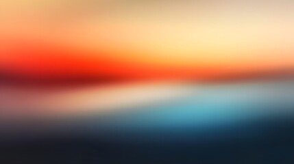 Poster - Abstract Blurred Background with Orange  Blue and Grey Gradient