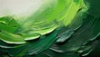 © Rindi - Closeup of a canvas with textured background and abstract green brush strokes