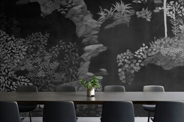 Wall Mural - Modern minimalist conference room