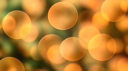 Wall Mural - Abstract Bokeh Background with Warm Yellow and Orange Circles