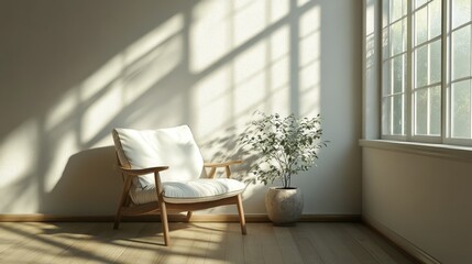 Wall Mural - Cozy Corner: Peaceful Escape in the Sunlit Room