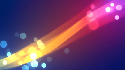 Sticker - Abstract Blurred Lights Background with Colorful Gradient and Bokeh