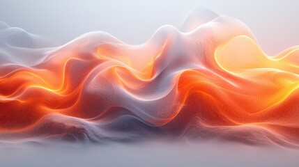 Aufkleber - abstract swirling pattern with orange and white hues resembling waves or flowing fabric