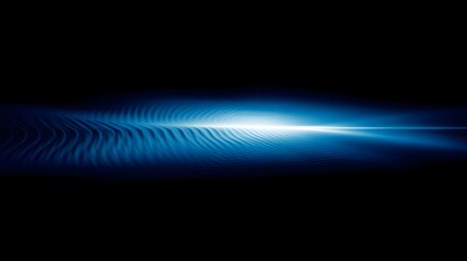 Wall Mural - abstract blue glowing light waves background