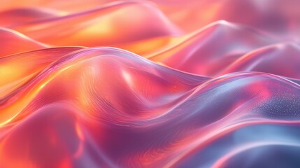 Poster - Colorful waves of light create a mesmerizing display in an abstract setting during a tranquil evening environment