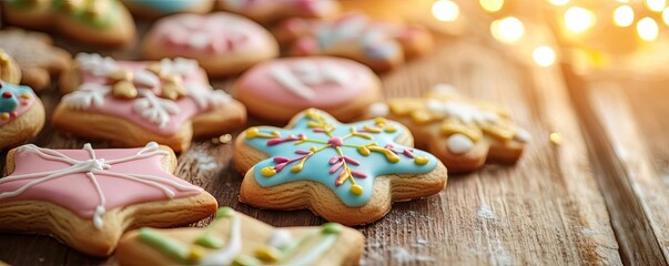 Deliciously decorated cookies in festive shapes, perfect for celebrating holidays and special occasions with joy and sweetness.