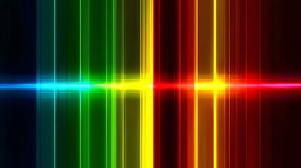 Abstract Rainbow Stripes Background  Colorful Lines Pattern  Neon Glowing Texture