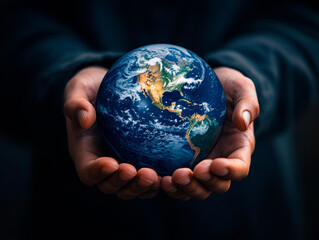 earth in human hands, the concept of protecting the environment and the earth