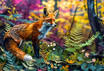 Wall Mural - fox