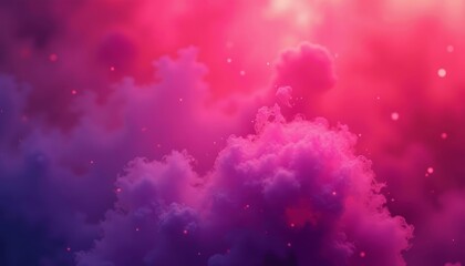 Poster -  Ethereal Pink Clouds in the Sky