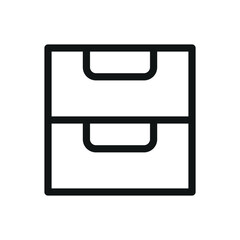 Poster - Industrial storage containers isolated icon, industrial storage bins vector icon with editable stroke