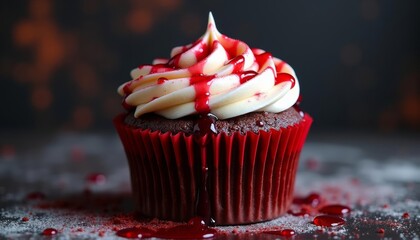 Sticker -  Bloody delicious  A cupcake with a twist