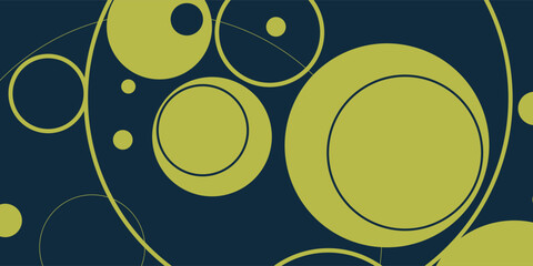 Wall Mural - Abstract background with yellow circle shapes. Modern geometric elements. Minimalist style. eps10.