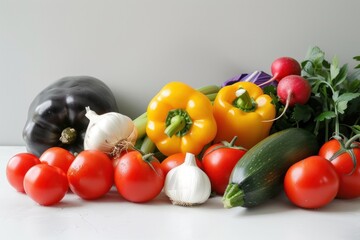 Poster - Various vegetables fruit plant food.