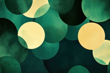 Poster - Animating letters on green circular patterns for an energetic backdrop effect