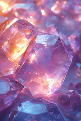 Poster - An abstract pattern of prism light fragments, scattering in various directions,