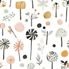 Sticker - Abstract Floral Pattern.