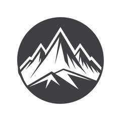 Sticker - mountain vector icon illustration 