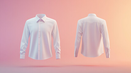 white shirt mockup front and back view