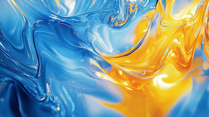 Wall Mural - Abstract background with blue, yellow