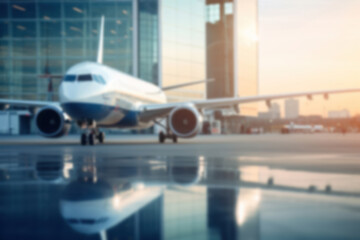 Poster - Blurred plane backdrop, natural light