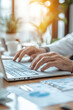 © ChubbyCat - business success concept,  hands typing keyboard,strategic planning