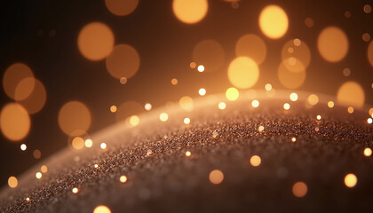 Wall Mural - a gold glitter background with a blur of light and a blur of a blur of light