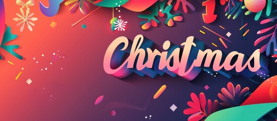 Beautiful festive Christmas decoration. Christmas poster background