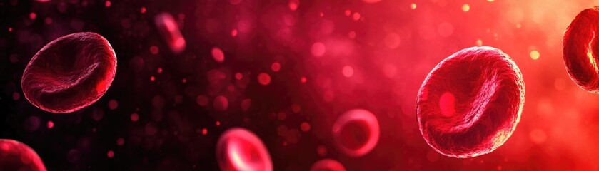 Blood cells 3d background red