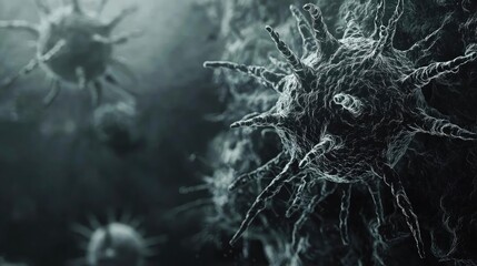 Poster - Close-up view of microscopic organisms showcasing intricate details and structures, emphasizing their uniqueness and complexity.