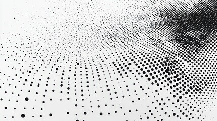 Sticker - A captivating arrangement of black dots disperses across a white surface, creating an abstract pattern that draws the eye and evokes a sense of movement