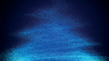 Poster - Futuristic dot spiral particle wave. Tornado. Technology or science banner. Abstract 3D vortex wave. Vector illustration.