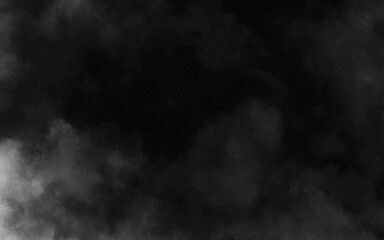 abstract black and white realistic smoke clouds with shadow overlay effect background. mystery dark 